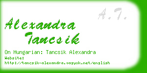 alexandra tancsik business card